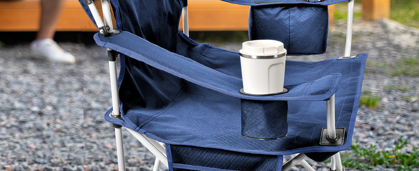 silla de playa con dosel de sombra