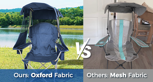 silla de playa con sombra