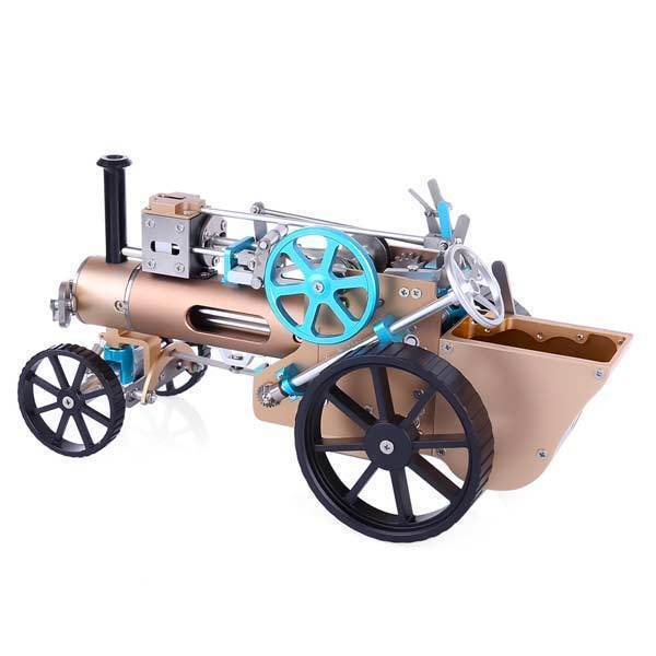 Steam Car Engine Assembly Kit Full Metal Car Engine DIY Build Kit for Gift Collection