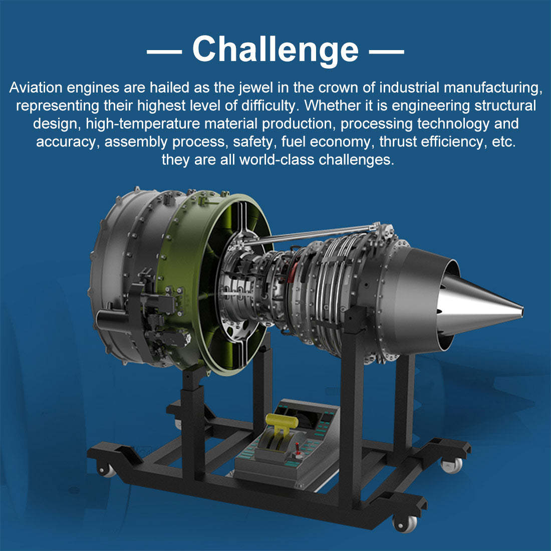 1/10 Dual-Spool Turbofan Engine Model Kits That Runs Mechanical 1000+PCS