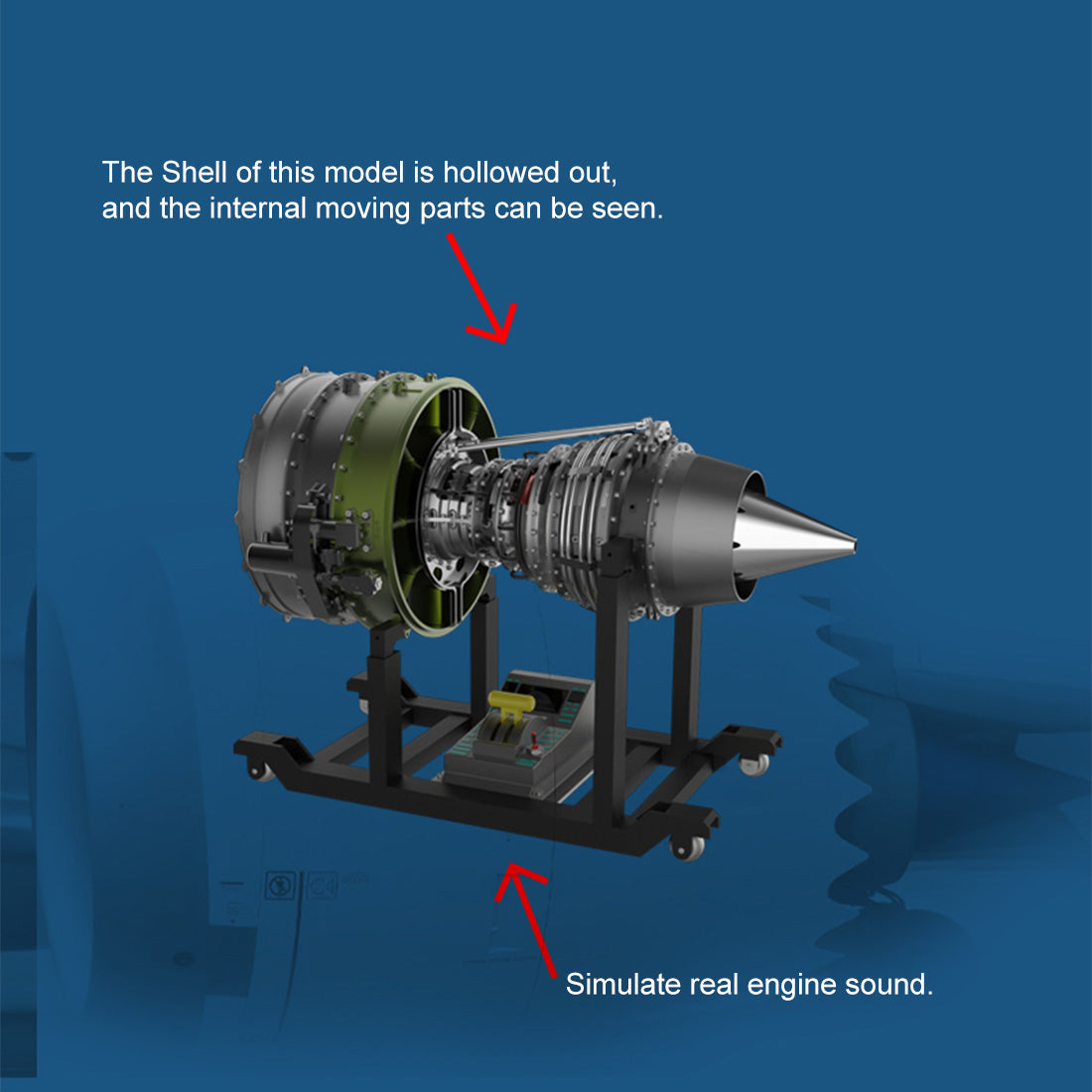 1/10 Dual-Spool Turbofan Engine Model Kits That Runs Mechanical 1000+PCS