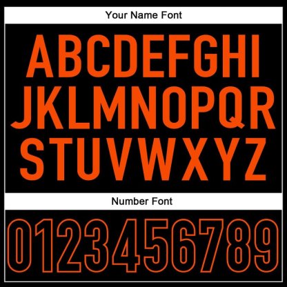 Custom Black Black-Orange MeshFootball Jersey