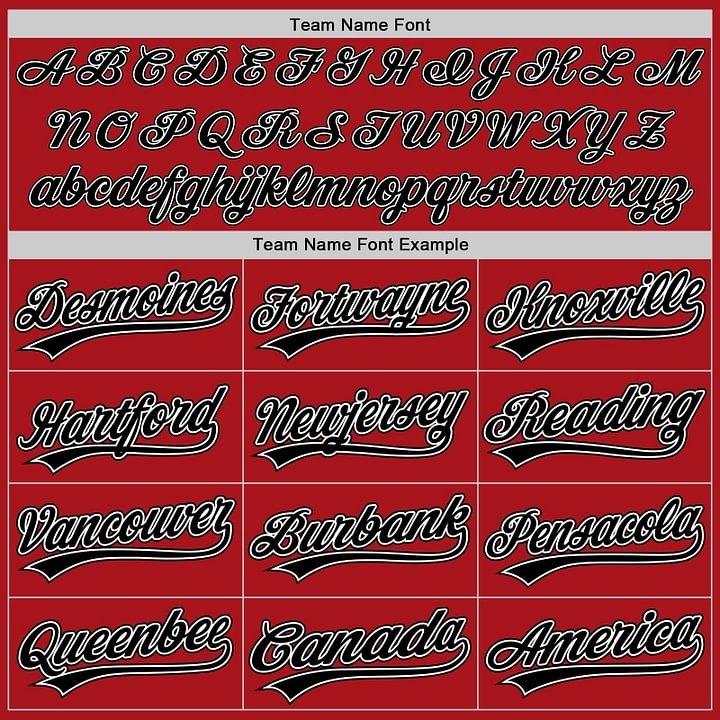 Custom Red Black Pinstripe Black-White Baseball Jersey