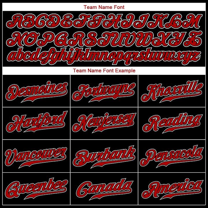 Custom Black Red-White Baseball Jersey