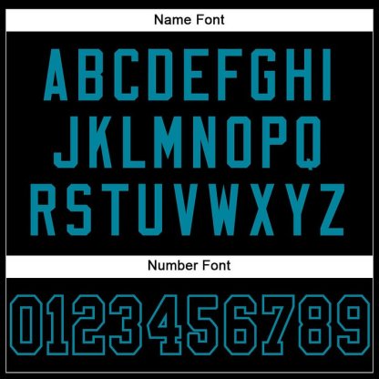 Custom Black Black-Teal MeshFootball Jersey