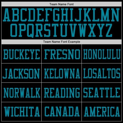 Custom Black Black-Teal MeshFootball Jersey