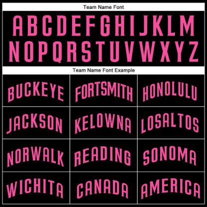Custom Black Pink Baseball Jersey