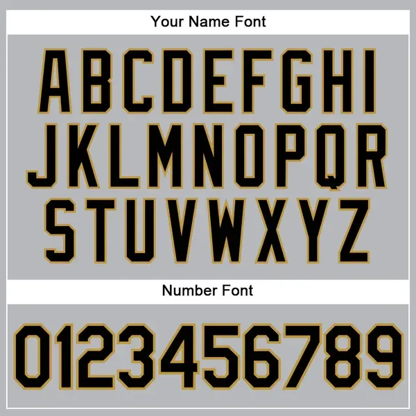 Custom Gray Black Pinstripe Black-Old Gold Baseball Jersey