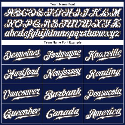 Custom Navy White Pinstripe White-Old Gold Baseball Jersey