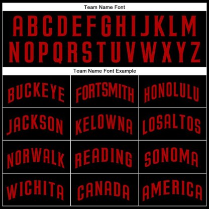 Custom Black Red Baseball Jersey