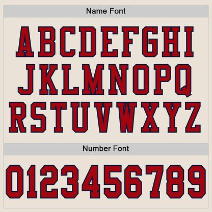 Custom Cream Red-Navy Mesh Football Jersey
