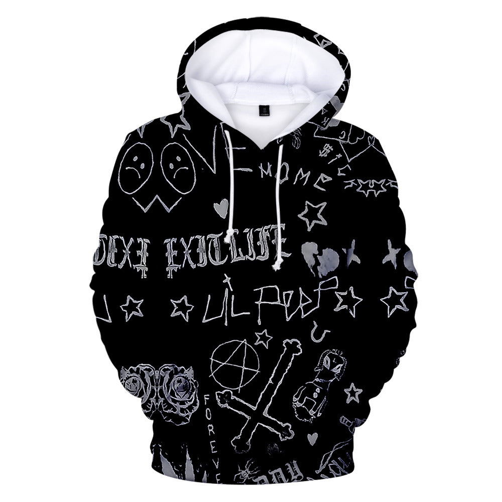 Lil Peep Merch Hoodie 3D Men & Women Sweatshirt Couple Hip-Hop Outfits-Mortick