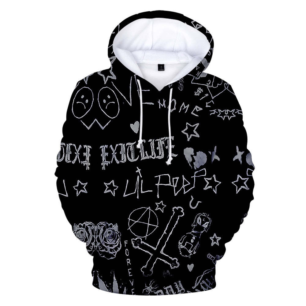 Lil Peep Merch Hoodie 3D Men & Women Sweatshirt Couple Hip-Hop Outfits-Mortick