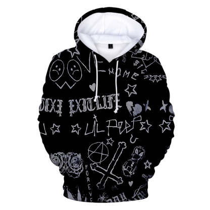 Lil Peep Merch Hoodie 3D Men & Women Sweatshirt Couple Hip-Hop Outfits-Mortick