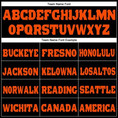 Custom Black Black-Orange MeshFootball Jersey
