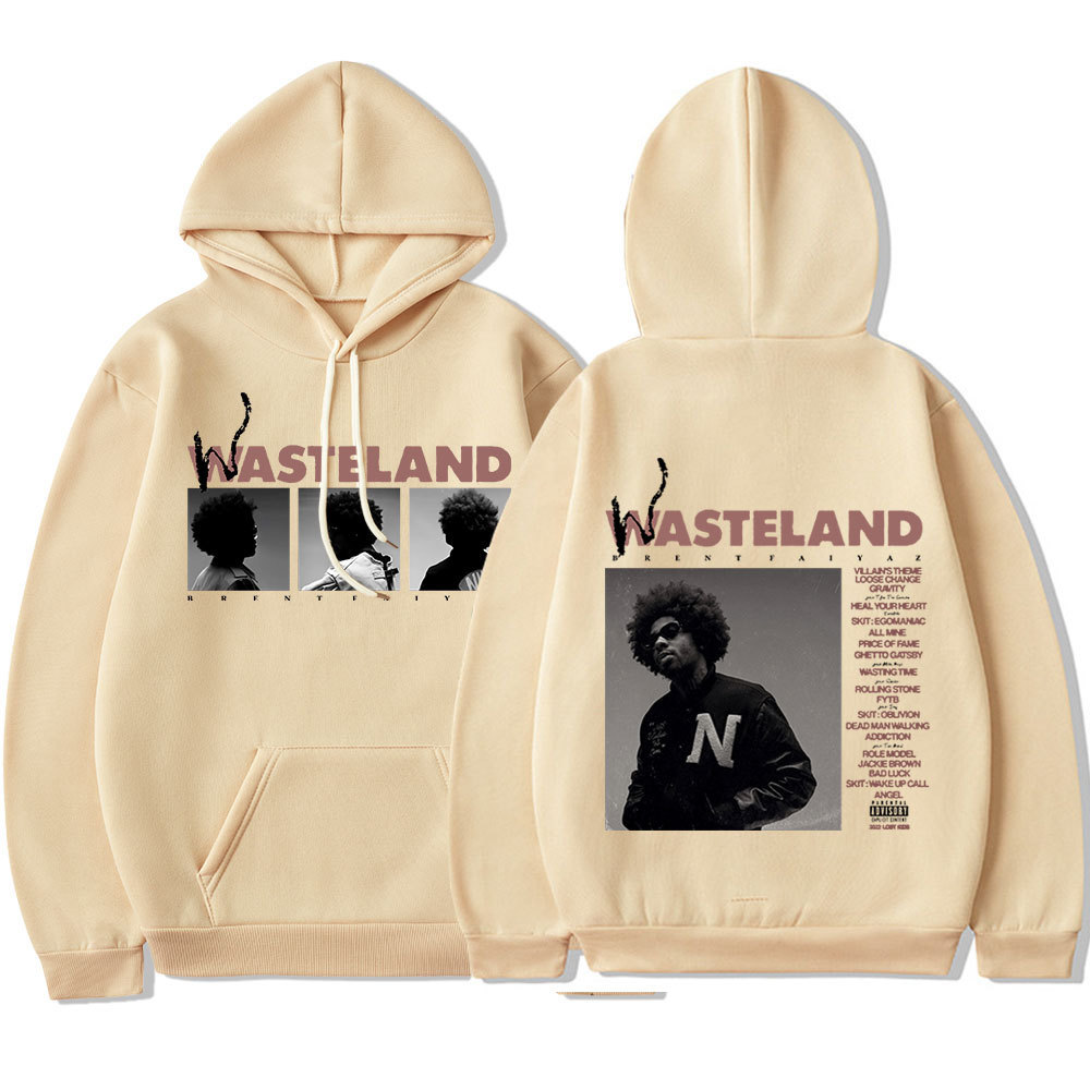 Brent Faiyaz Hoodie Merch Music Album Wasteland Print Sweatshirt Men & Women Outfits-Mortick