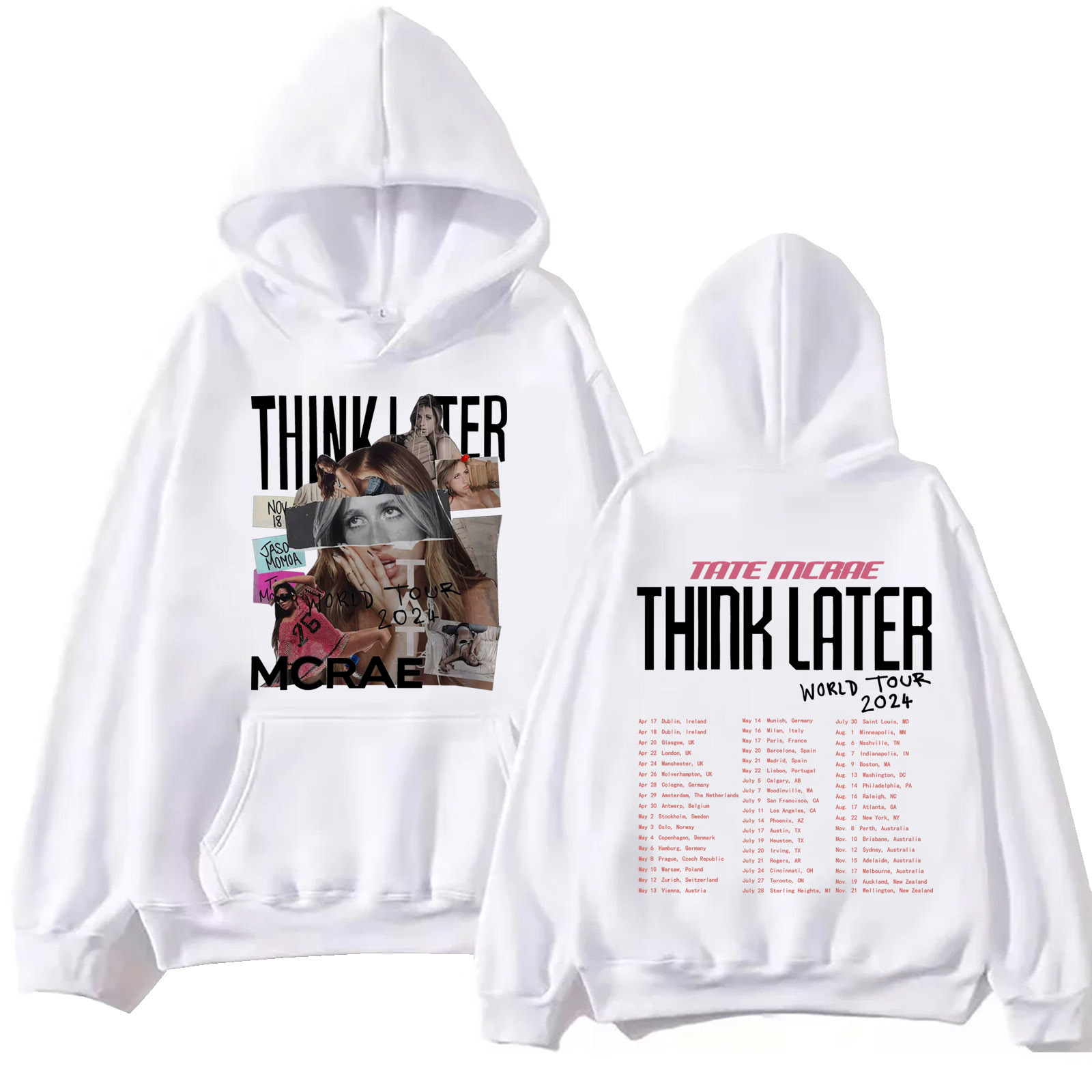 Tate Mcrae Hoodie The Think Later World Tour 2024-Mortick