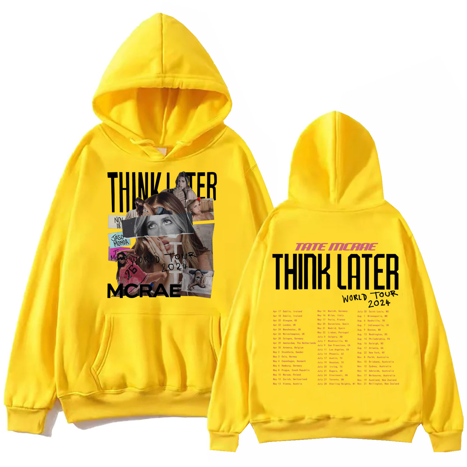 Tate Mcrae Hoodie The Think Later World Tour 2024-Mortick
