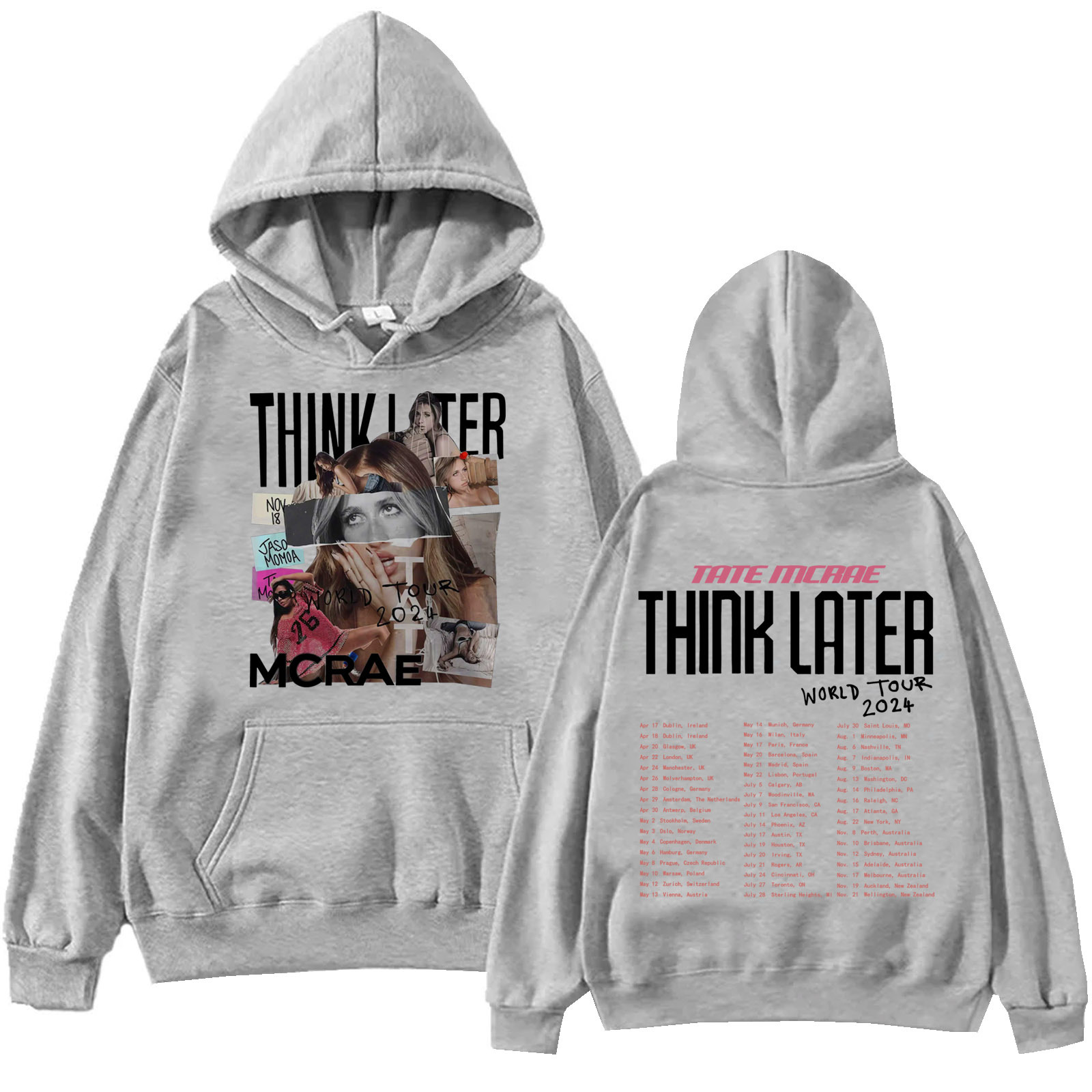 Tate Mcrae Hoodie The Think Later World Tour 2024-Mortick
