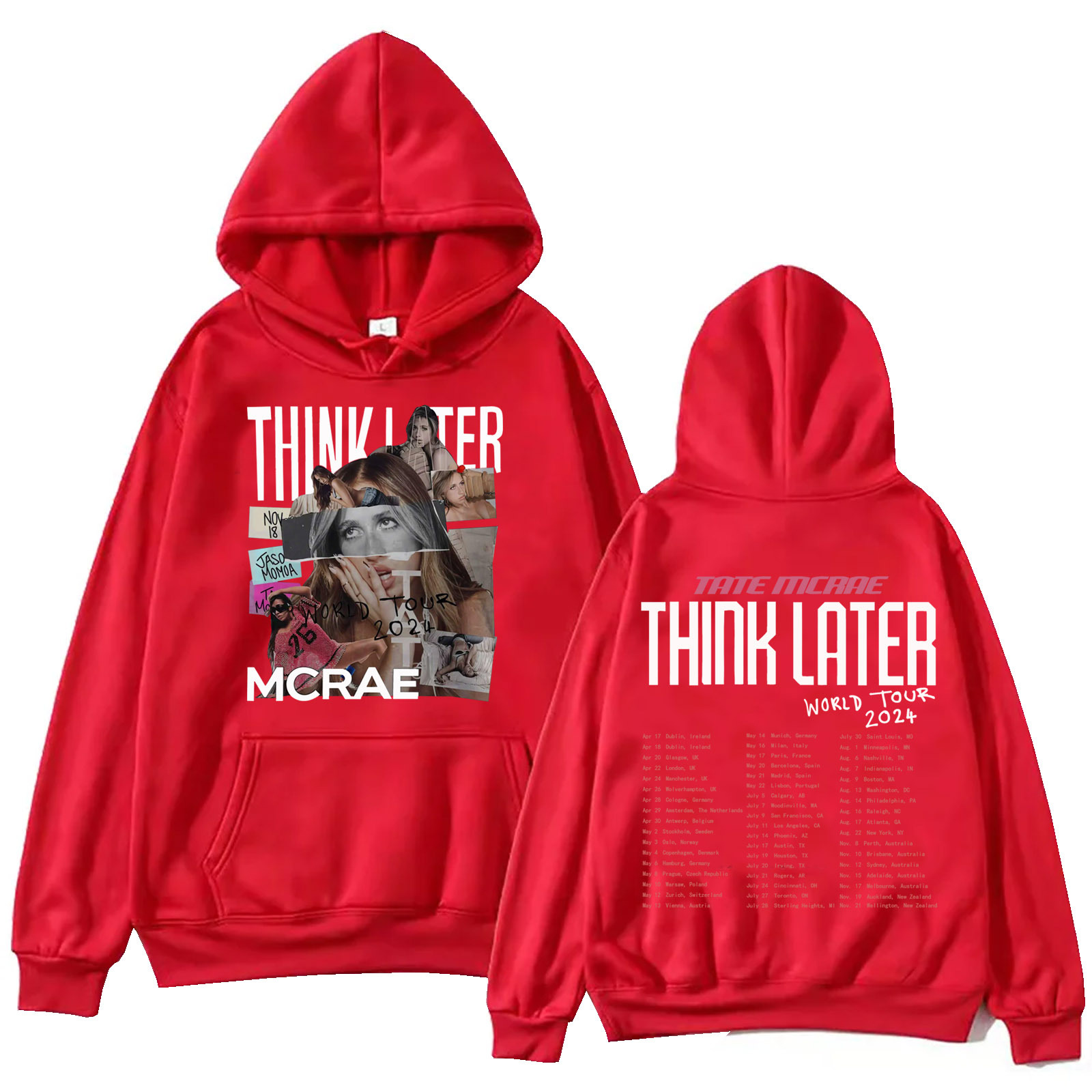 Tate Mcrae Hoodie The Think Later World Tour 2024-Mortick