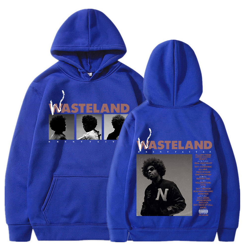 Brent Faiyaz Hoodie Merch Music Album Wasteland Print Sweatshirt Men & Women Outfits-Mortick