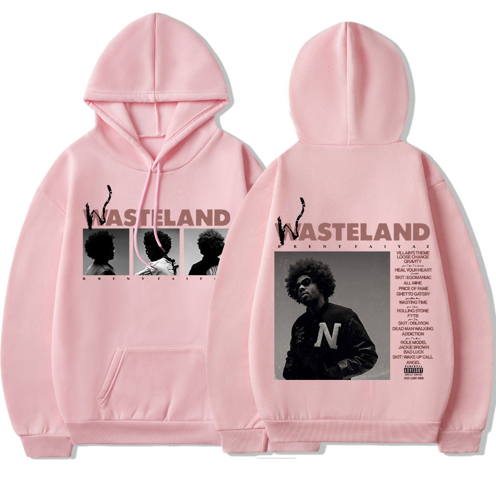 Brent Faiyaz Hoodie Merch Music Album Wasteland Print Sweatshirt Men & Women Outfits-Mortick