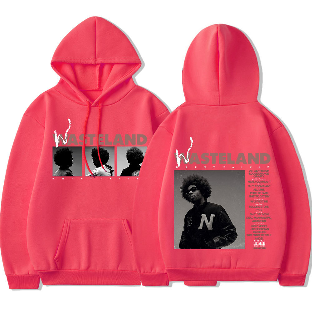 Brent Faiyaz Hoodie Merch Music Album Wasteland Print Sweatshirt Men & Women Outfits-Mortick
