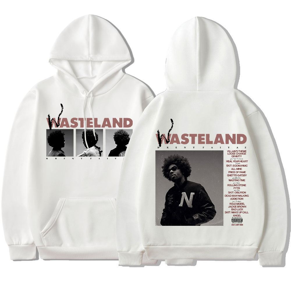 Brent Faiyaz Hoodie Merch Music Album Wasteland Print Sweatshirt Men & Women Outfits-Mortick