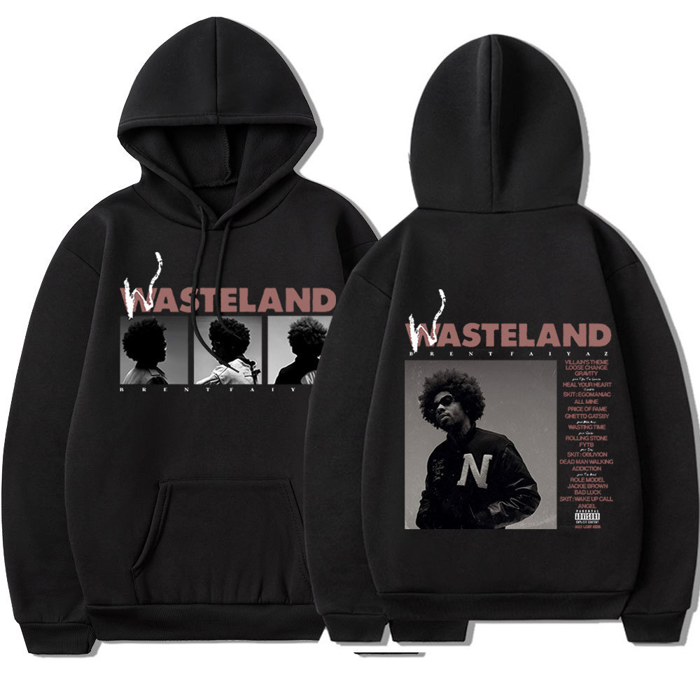 Brent Faiyaz Hoodie Merch Music Album Wasteland Print Sweatshirt Men & Women Outfits-Mortick