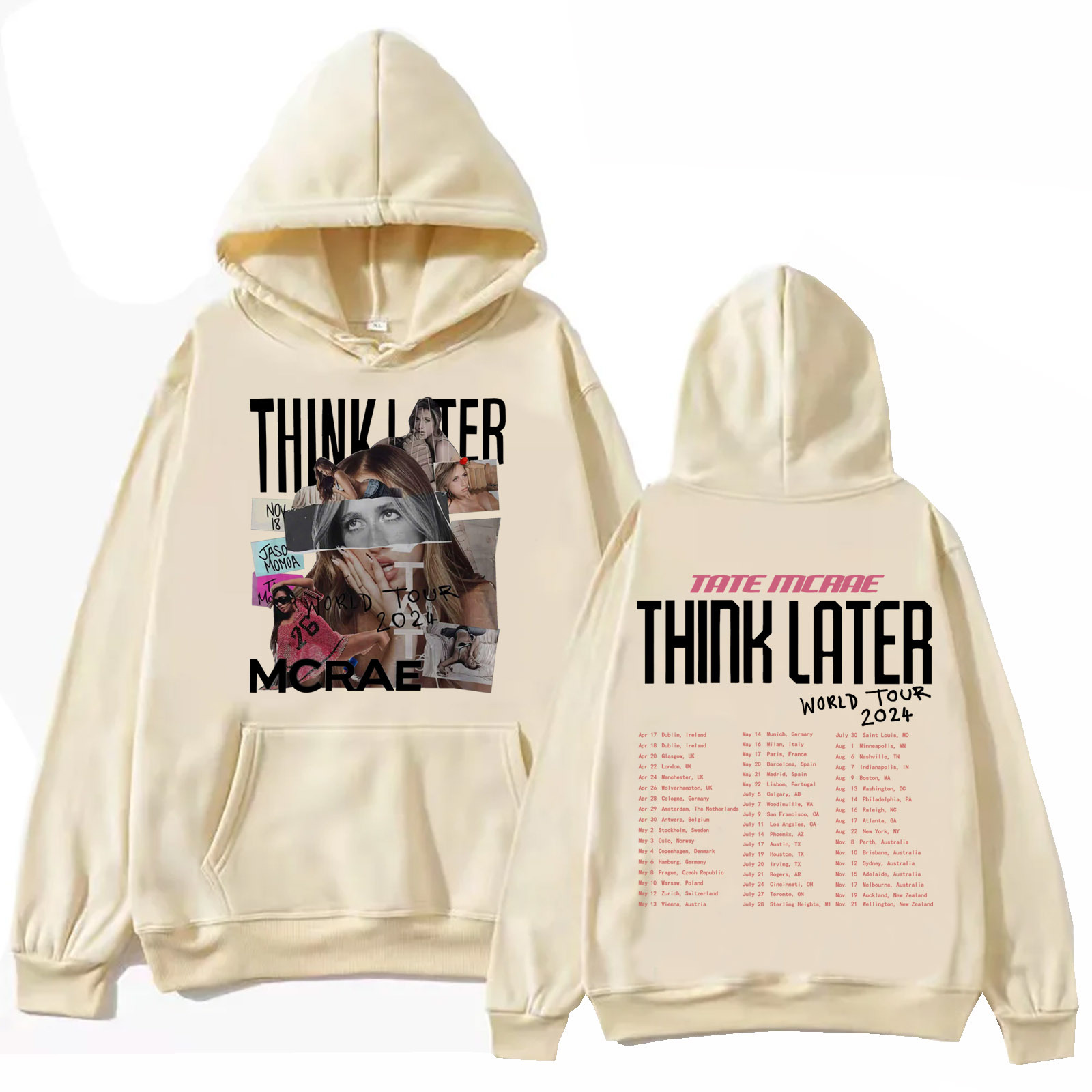 Tate Mcrae Hoodie The Think Later World Tour 2024-Mortick
