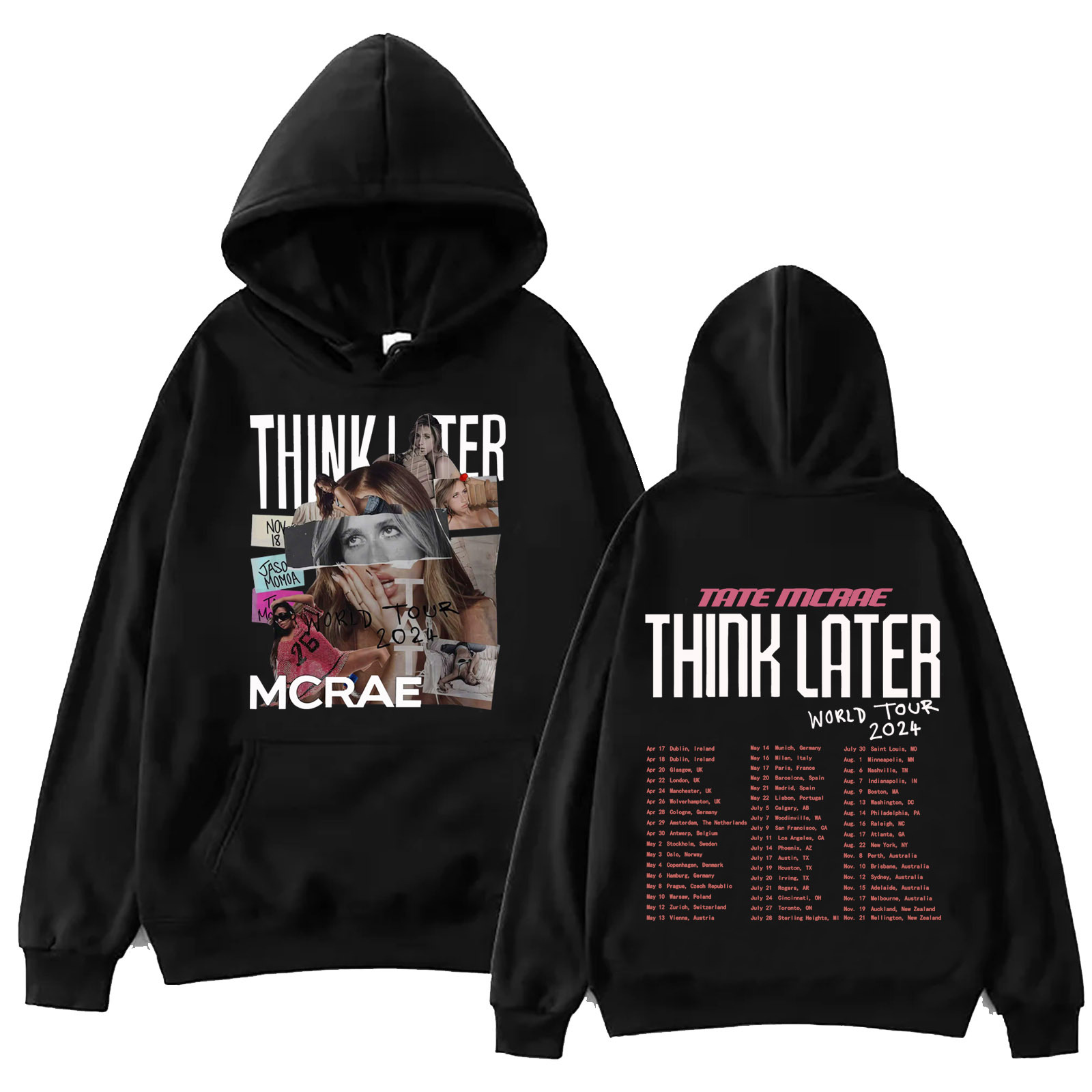 Tate Mcrae Hoodie The Think Later World Tour 2024-Mortick