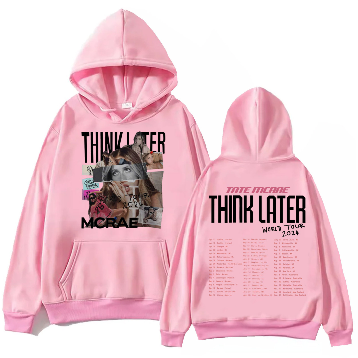 Tate Mcrae Hoodie The Think Later World Tour 2024-Mortick