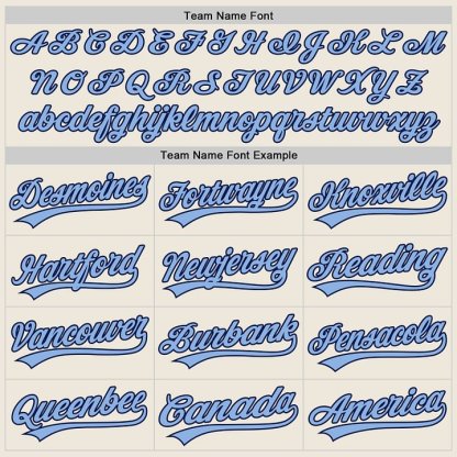 Custom Cream Navy Pinstripe Light Blue Authentic Baseball Jersey