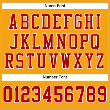 Custom Gold Red-White Mesh Football Jersey