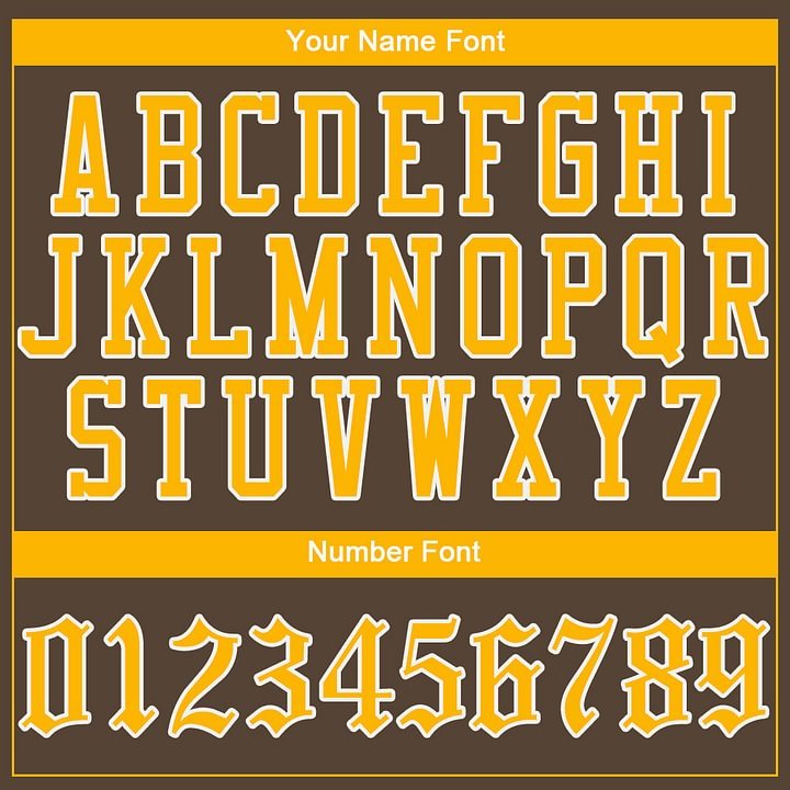 Custom Brown Gold-White Baseball Jersey