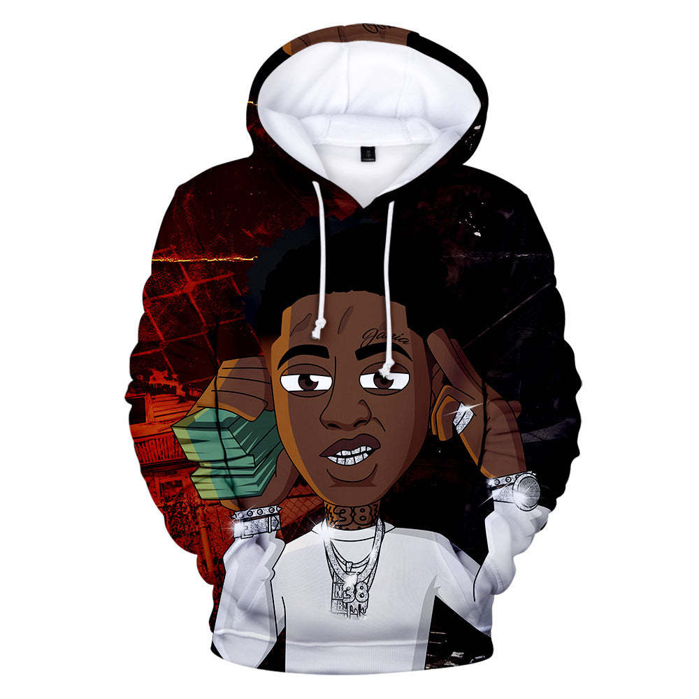 Nba Youngboy Hoodie 3D Men & Women Sweatshirt Couple Hip-Hop Sweater-Mortick