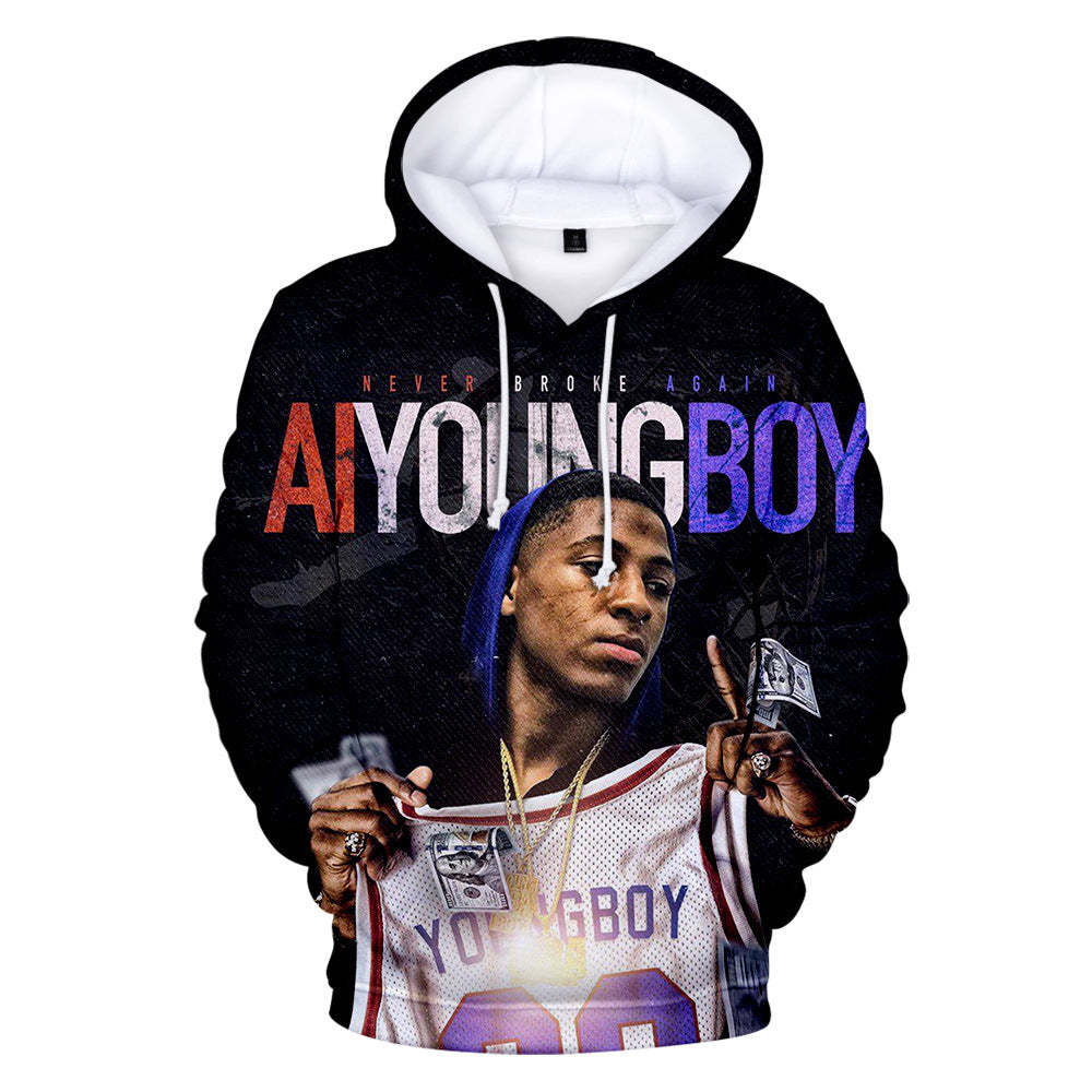 3D Nba Youngboy Hoodie Men & Women Sweatshirt Couple Hip-Hop Sweater-Mortick