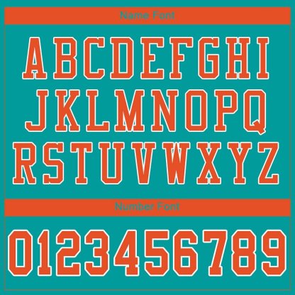 Custom Aqua Orange-White Mesh Football Jersey