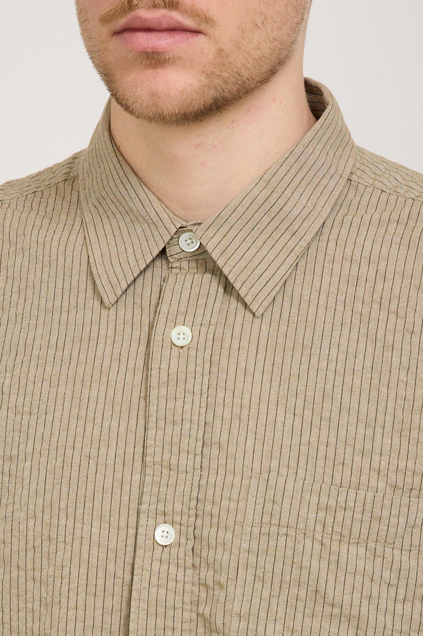 Oversized Striped Shirt Clay