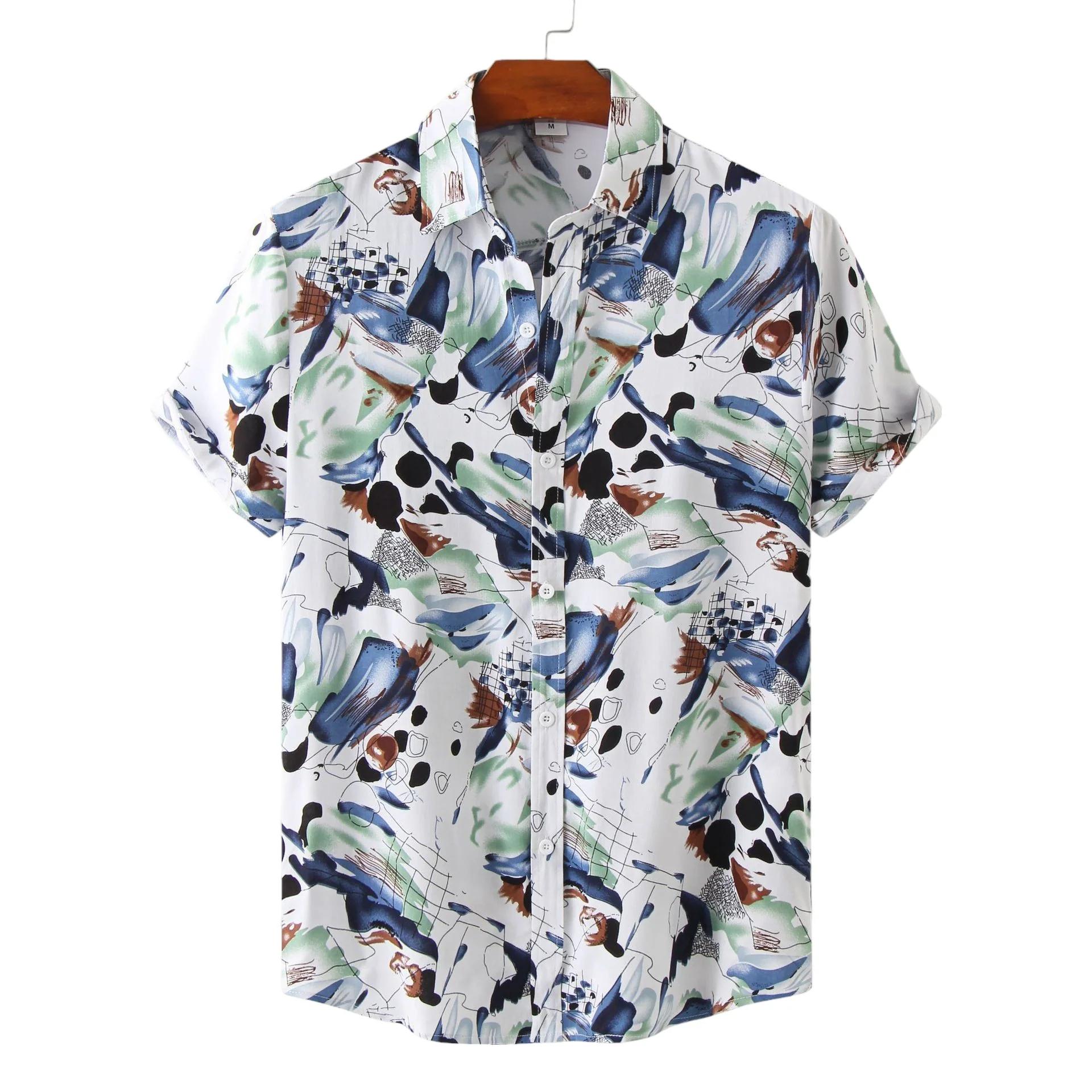 Men's button up Hawaiian shirt - Cotton