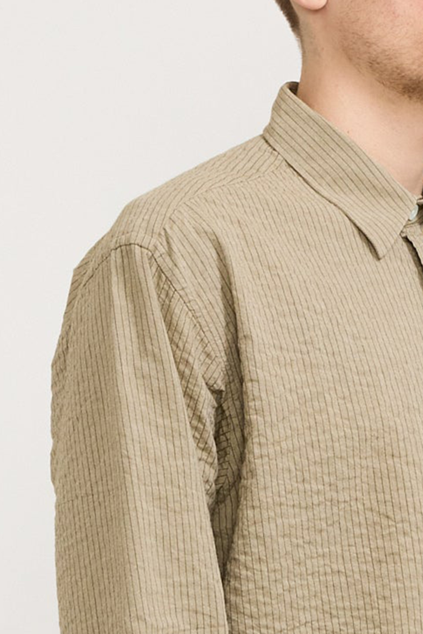 Oversized Striped Shirt Clay