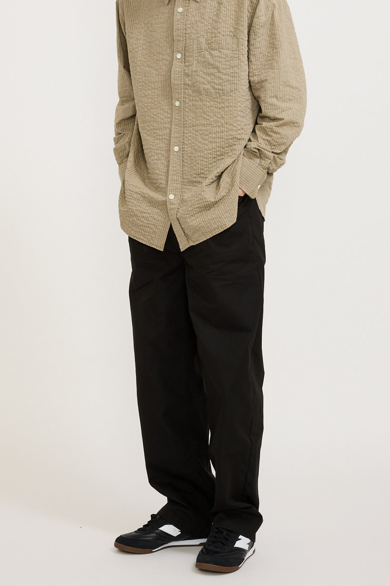 Oversized Striped Shirt Clay