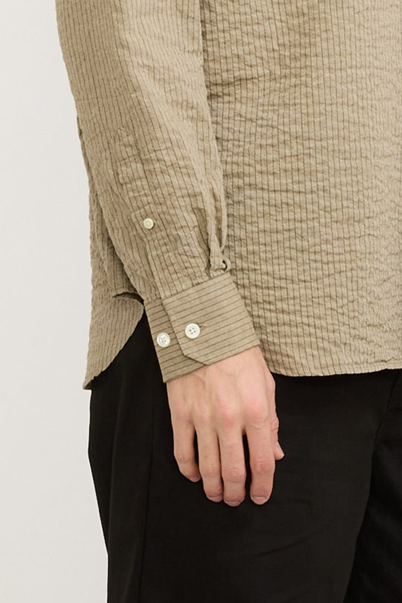 Oversized Striped Shirt Clay