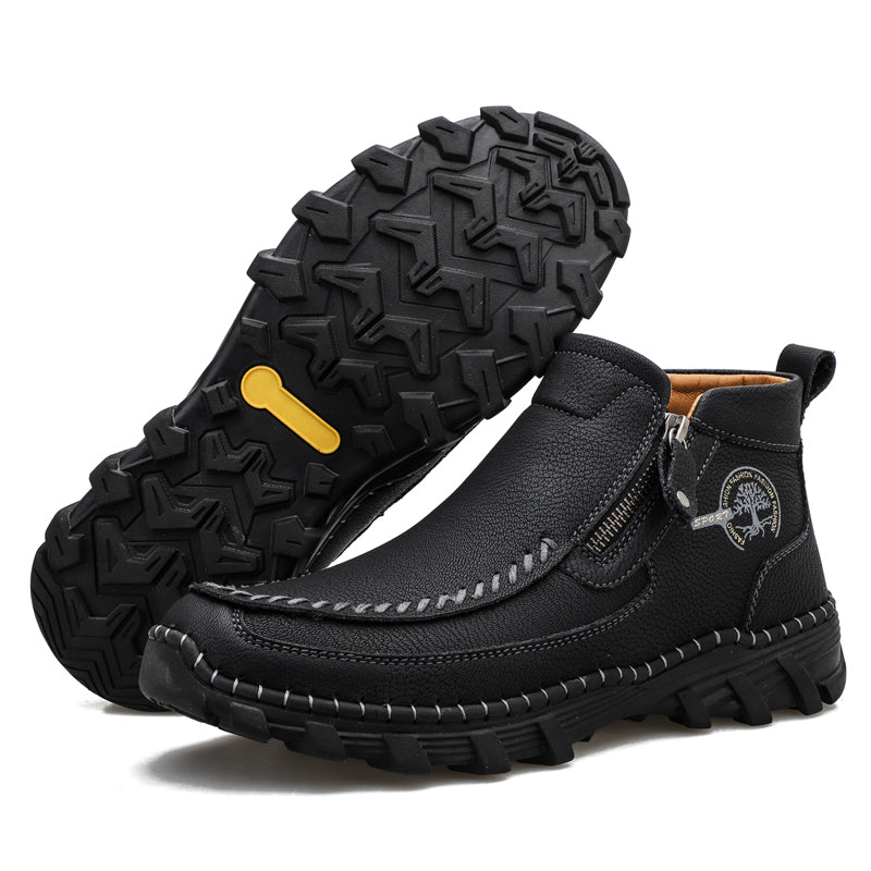 Men's Soft And Breathable Zipper Outdoor Tooling Boots