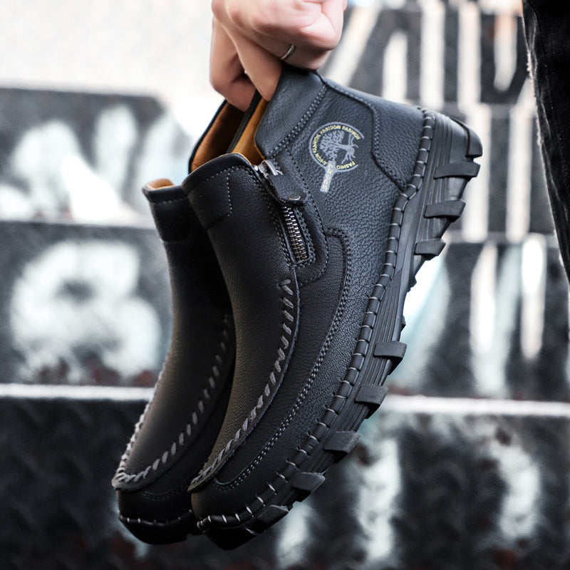 Men's Soft And Breathable Zipper Outdoor Tooling Boots