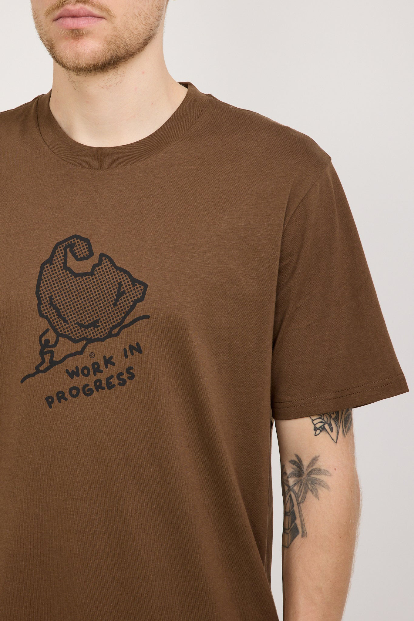 Regular Fit T-Shirt Chocolate/Black