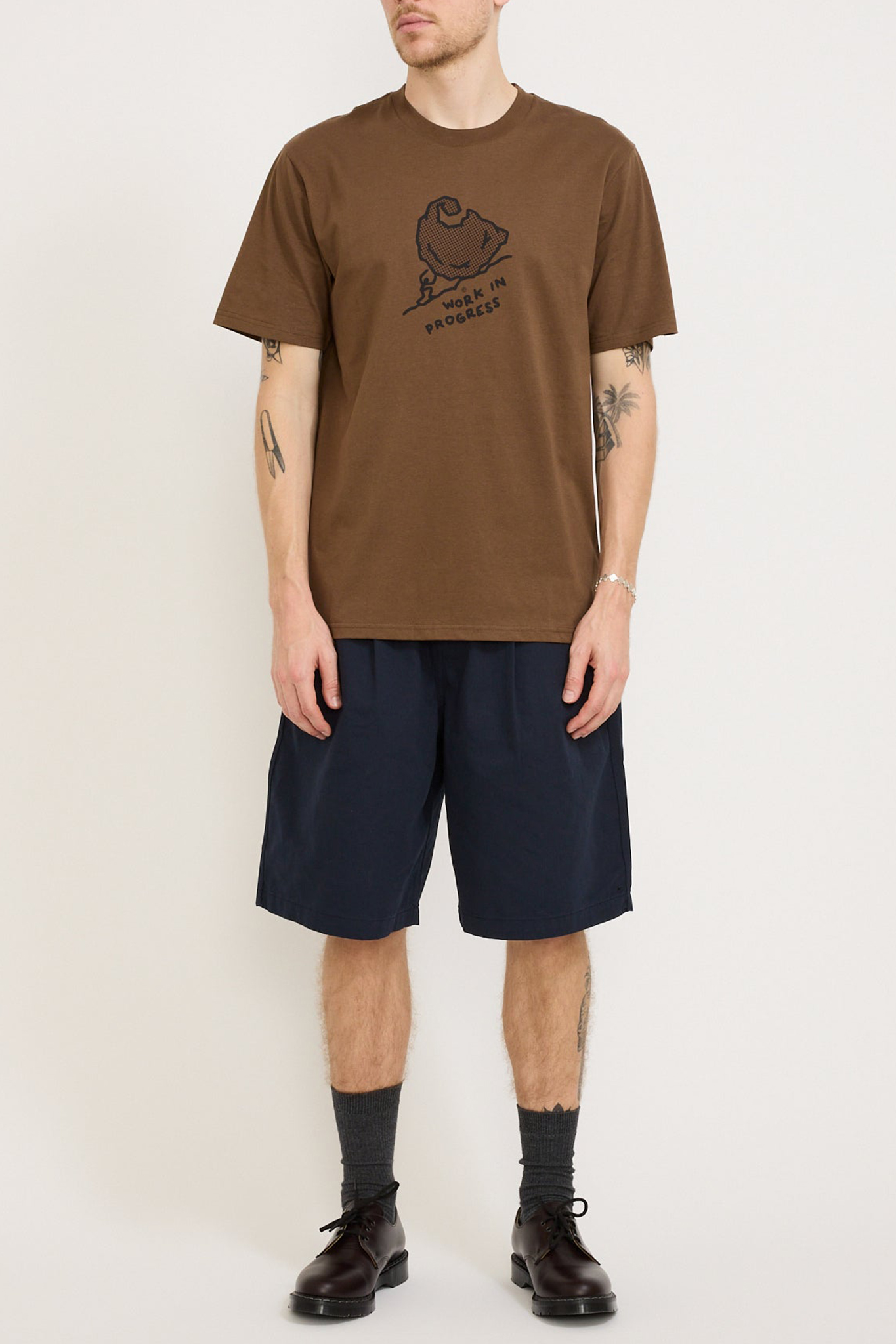 Regular Fit T-Shirt Chocolate/Black