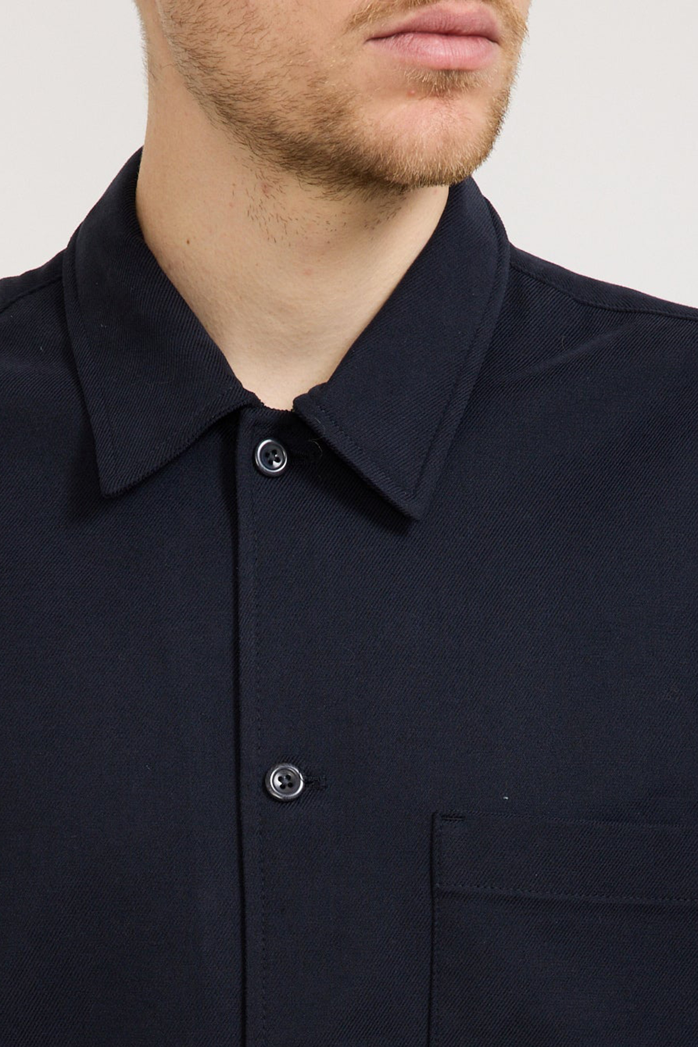 Cotton Wool LS Shirt Dark Navy