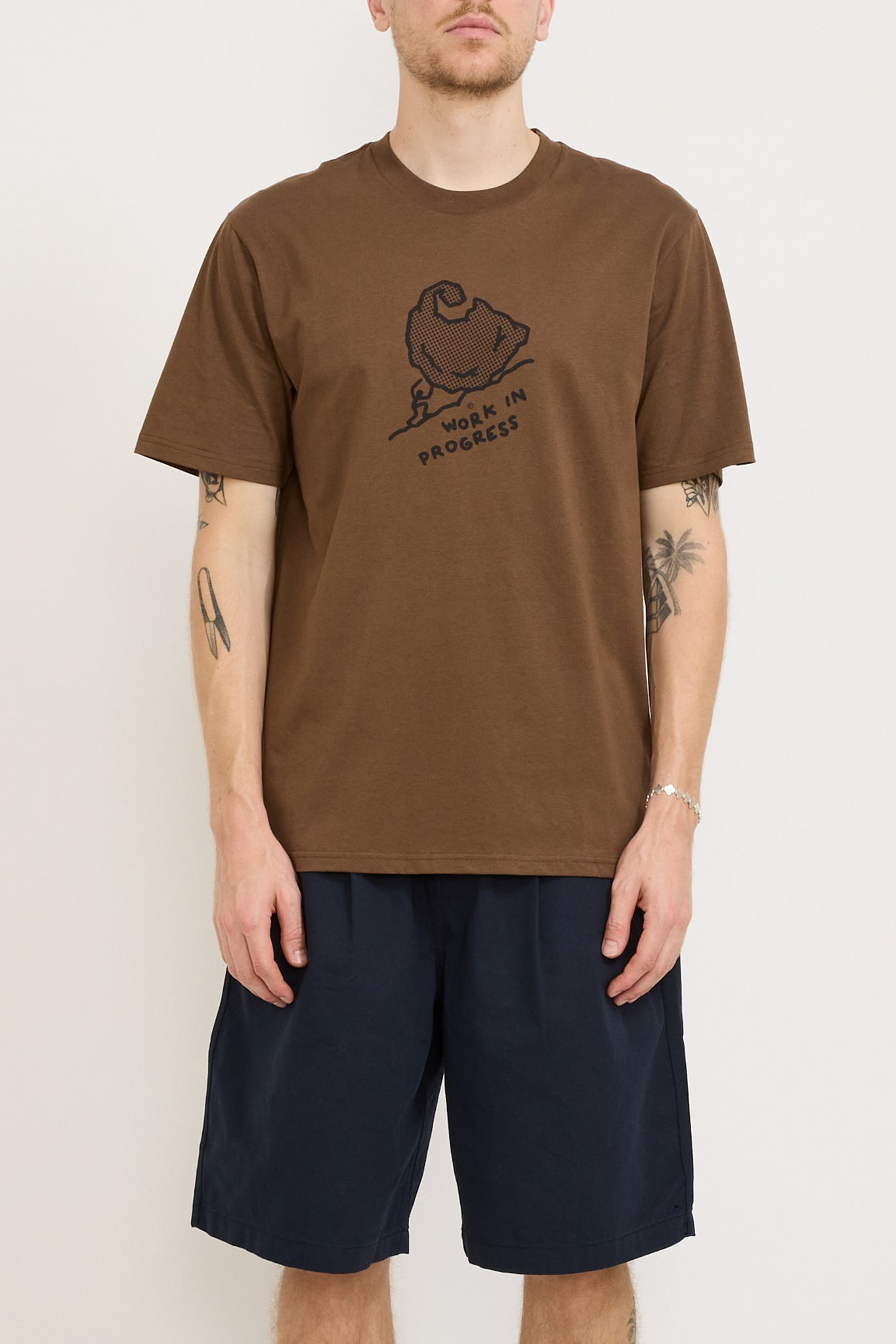 Regular Fit T-Shirt Chocolate/Black