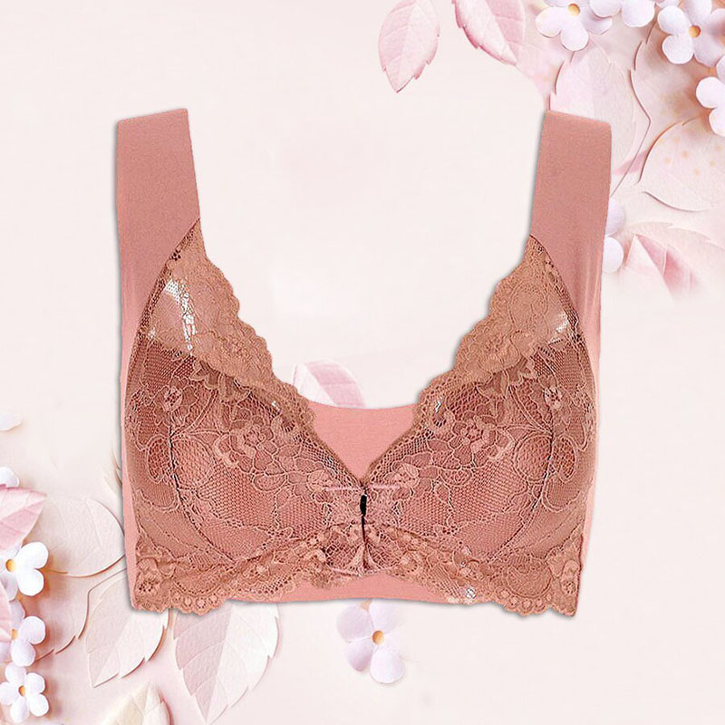 2 Pcs Women Front Buckle Lift Bra,5d Shaping Seamless Front Closure Bra  (Pink,Large) price in UAE,  UAE